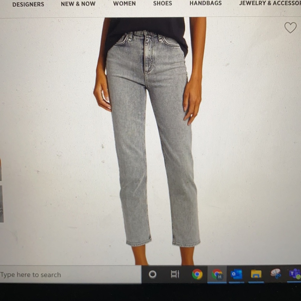 Rag & Bone Soft High-rise Ankle Straight Jeans